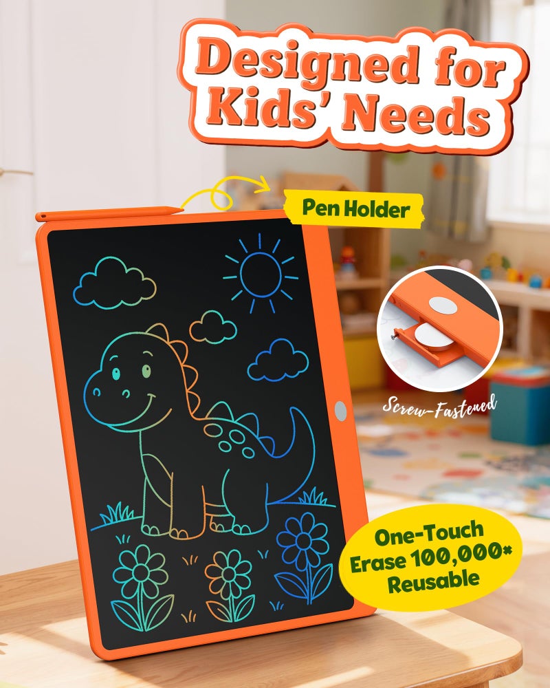 bravokids وسادات دودل مقاس 16 بوصة برتقالية - Image 4